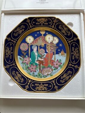 1980 Hutschenreuther Germany Weihnachts-Teller ‘80 Christmas Plate